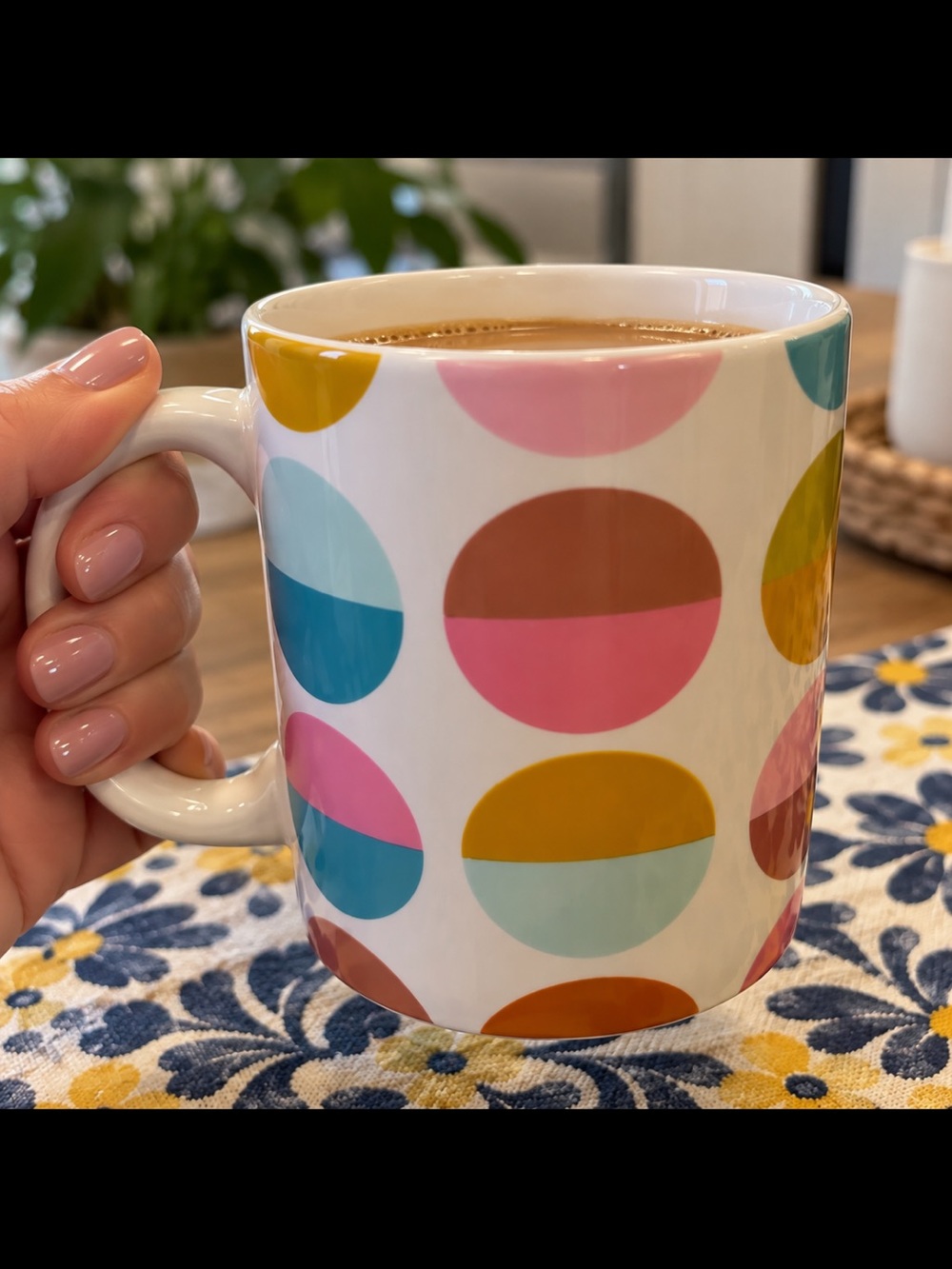 Abstract Dot Pattern Autumn Coffee Mug - 11 oz